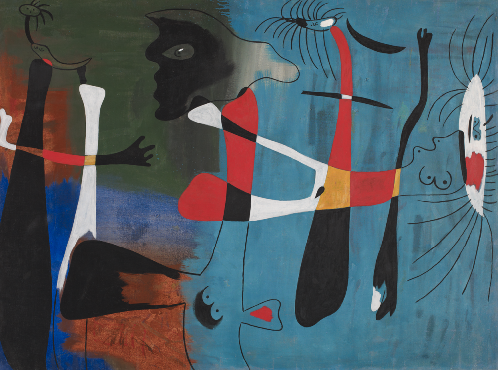 Joan Miró Dipinto ( Peinture ) , 1934 Olio su tela 97 x 130 cm Fundació Joan Miró, Barcellona. Dono di Joan Prats © Successió Miró, 2022