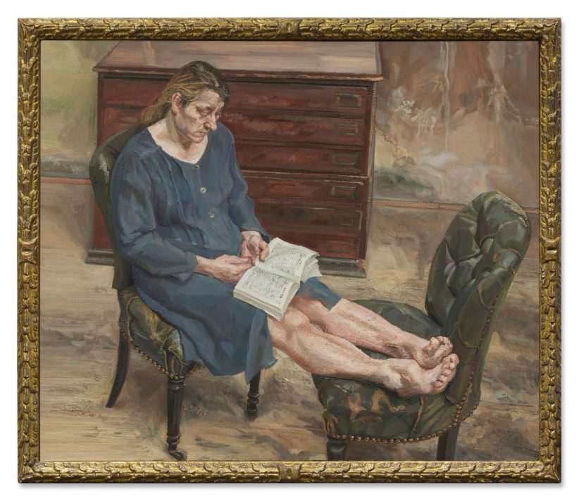 Lucian Freud, Ib Reading. Courtesy Sotheby's