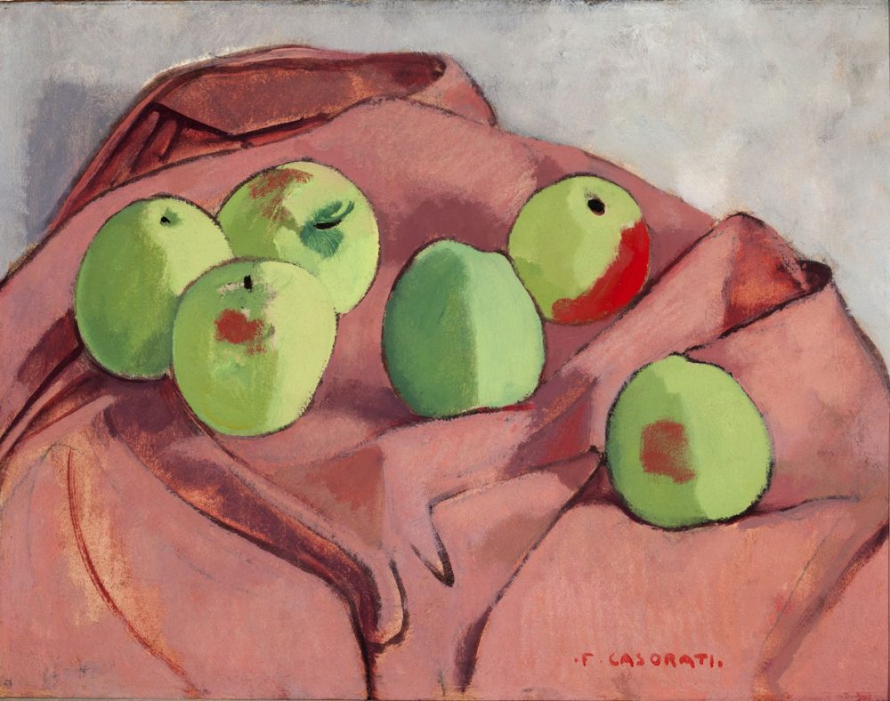 Felice Casorati, Le mele verdi, 1932, olio su tela © Felice Casorati, by SIAE 2023
