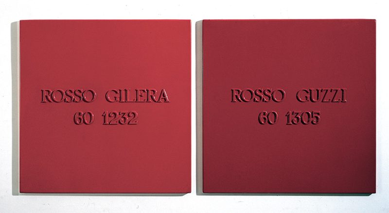 Alighiero Boetti, Rosso Gilera Rosso Guzzi, 1971