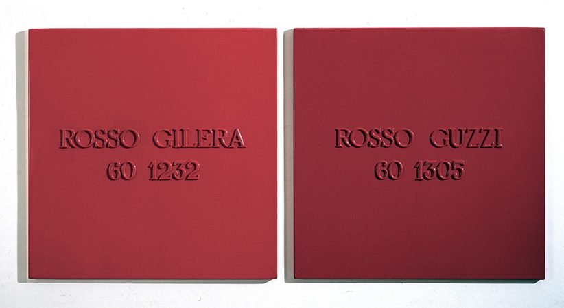 Alighiero Boetti, Rosso Gilera Rosso Guzzi, 1971