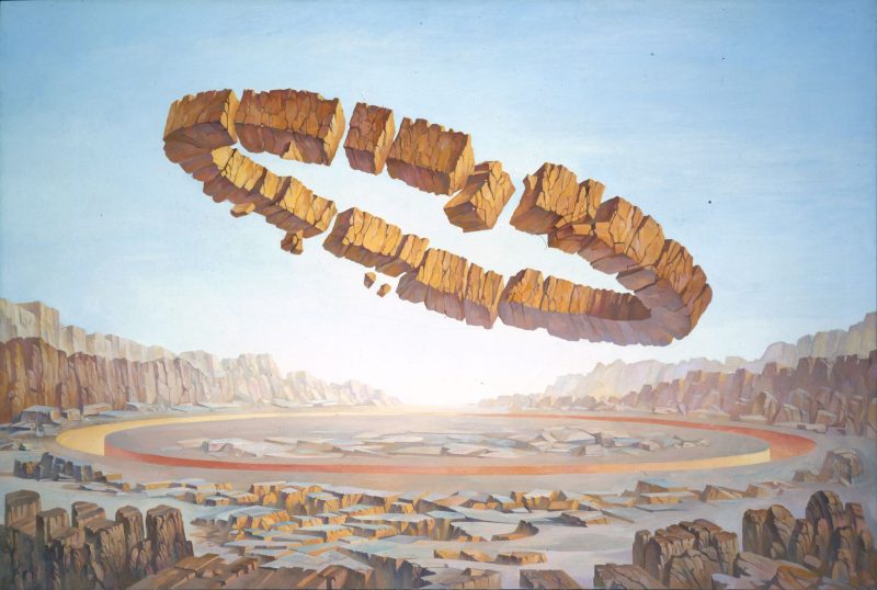 Clerici, Un istante dopo 1978 olio su tavola 100x150cm