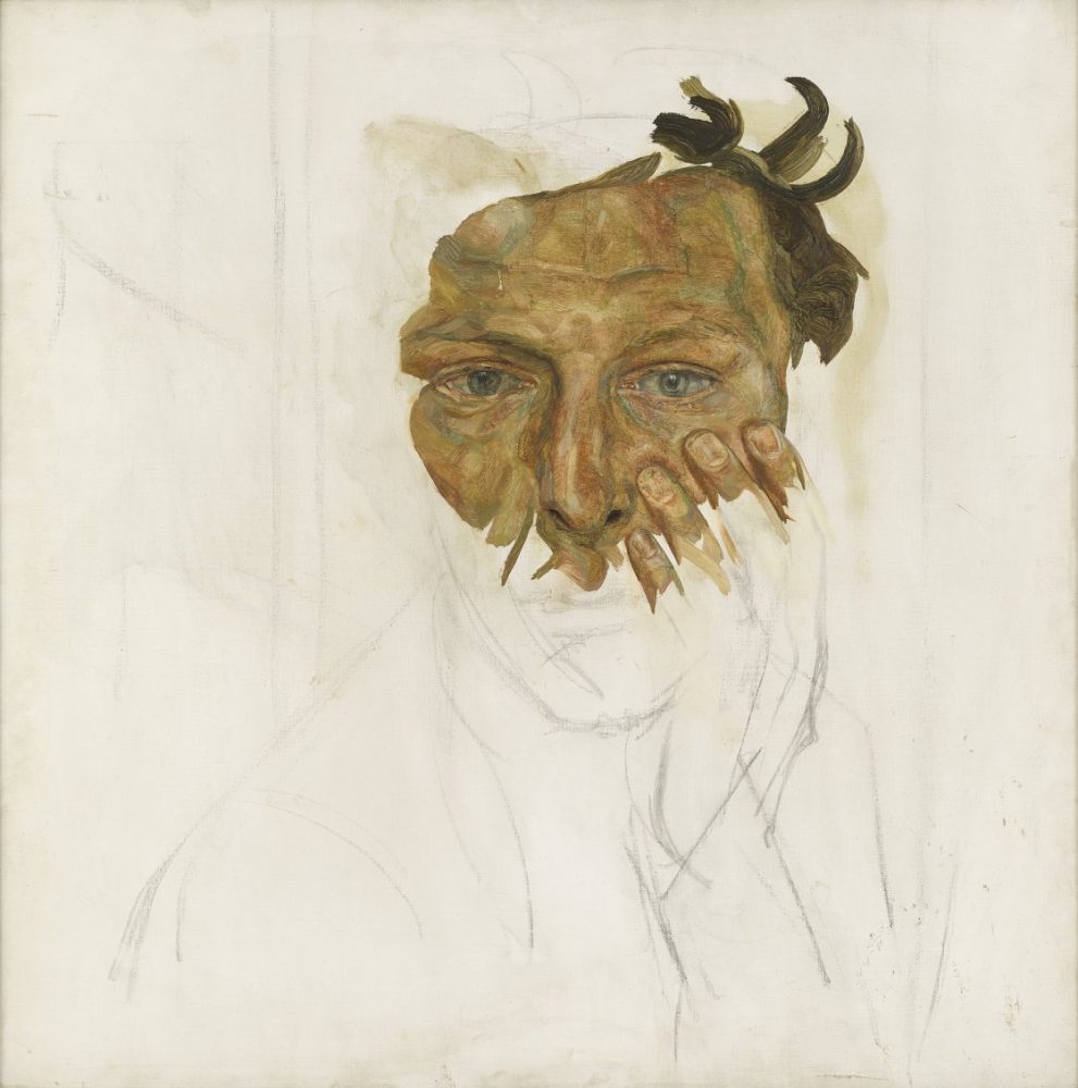 Lucian Freud Self-portrait (Fragment), 1956 Oil on canvas. 61 x 61 cm. Private collection. © The Lucian Freud Archive. All Rights Reserved 2022 / Bridgeman Images