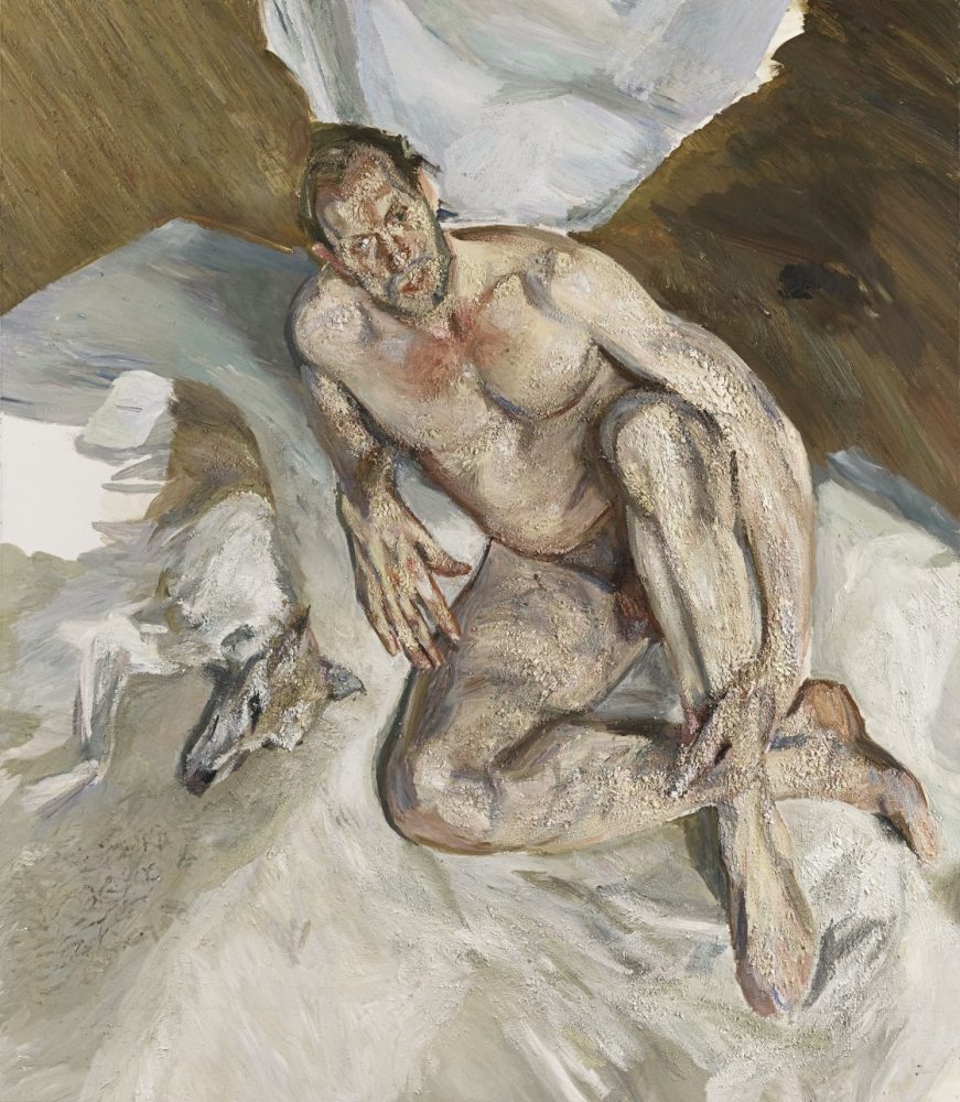 Lucian Freud Portrait of the Hound, 2011 Oil on canvas. 158 x 138 cm. Private collection. © The Lucian Freud Archive. All Rights Reserved 2022 / Bridgeman Images