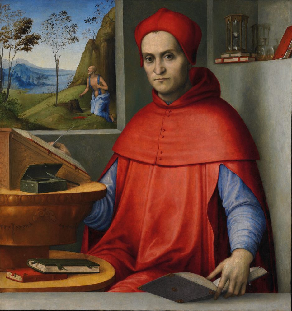 Lorenzo Costa, Ritratto di cardinale, c. 1518-20. Minneapolis Institute of Arts, The John R. Van Derlio Fund and The William Hood Dunwoody Fund