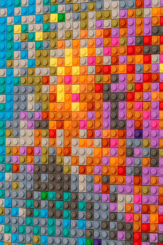 Ai Weiwei's recreation of Monet's water lilies required hundreds of thousands of Lego bricks. Credit: Ela Bialkowska/OKNO studio