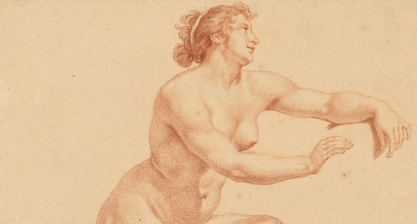 Bernard Picart (Paris 1673 – 1733 Amsterdam), Seated Female Nude Red chalk. – 304 × 361 mm Royal Museums of Fine Arts of Belgium, inv. 4060/1868 Photo © johan@artphoto.solutions