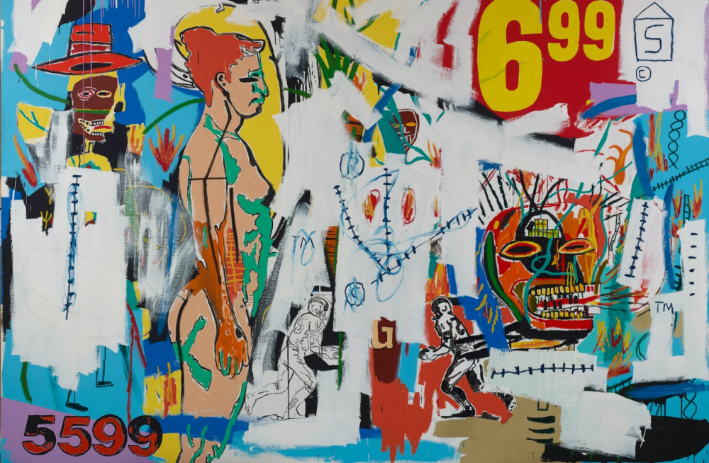 Jean-Michel Basquiat e Andy Warhol, 6,99 , 1984  © Estate of Jean-Michel Basquiat Concesso in licenza da Artestar, New York © The Andy Warhol Foundation for the Visual Arts, Inc. / ADAGP, Parigi 2022