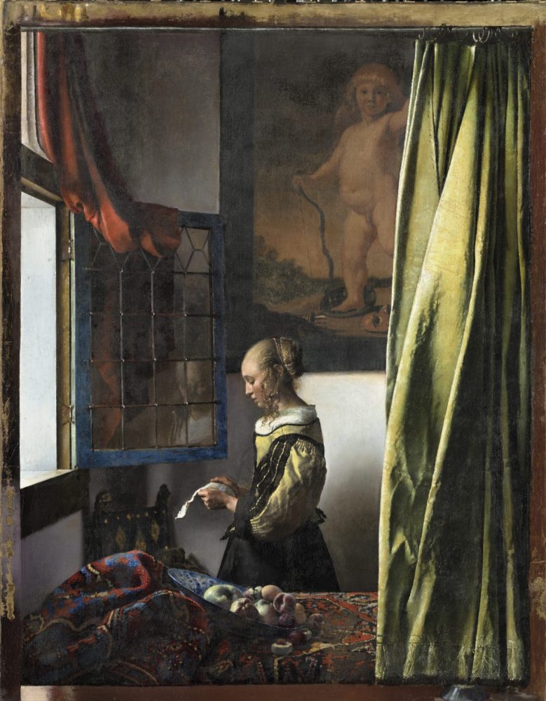 Johannes Vermeer, Girl Reading a Letter at an Open Window (1657–58). Collection of the Gemäldegalerie Alte Meister, Dresden.