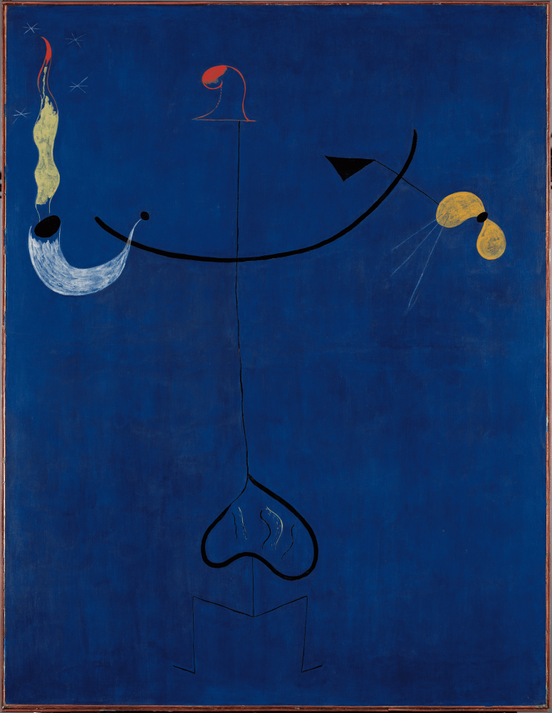 Joan Miró Catalan Peasant with a Guitar (Paysan catalan à la guitare), 1924 Oil on canvas 147 x 114 cm Museo Nacional Thyssen-Bornemisza, Madrid © Successió Miró, 2023 Photo: Museo Nacional Thyssen-Bornemisza