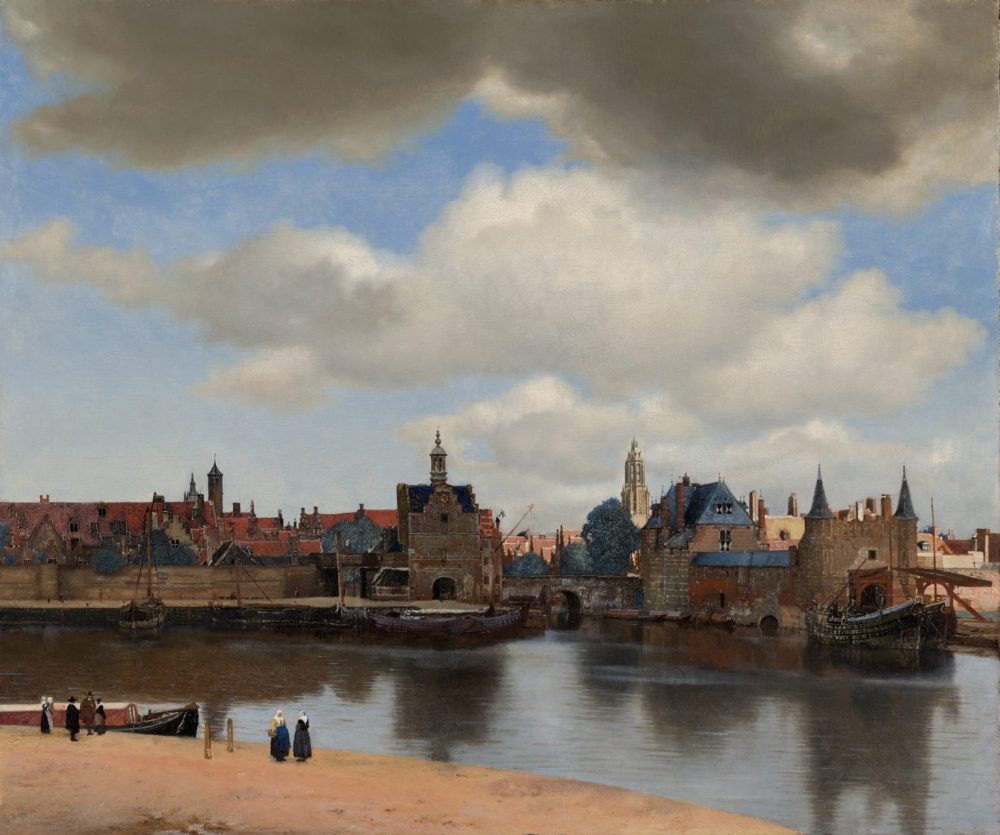 Johannes Vermeer, View of Delft (1660-61). Collection of the Mauritshuis, The Hague.