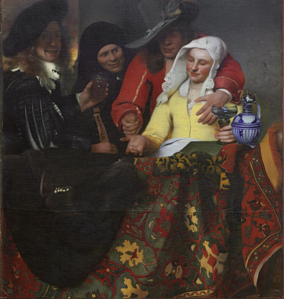 Johannes Vermeer,The Procuress (ca. 1656). Collection of the Gemäldegalerie Alte Meister, Dresden.