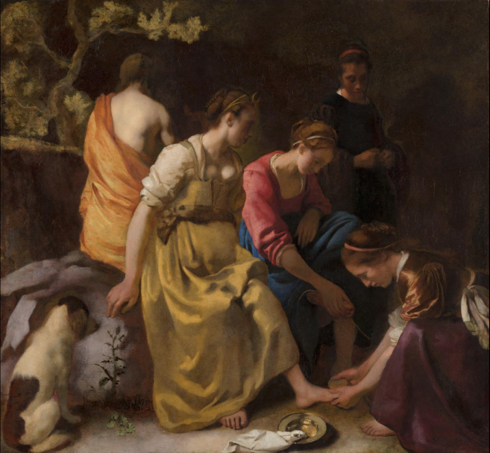 Johannes Vermeer, Diana and her Companions (ca. 1653–54). Collection of the Mauritshuis, Den Haag.