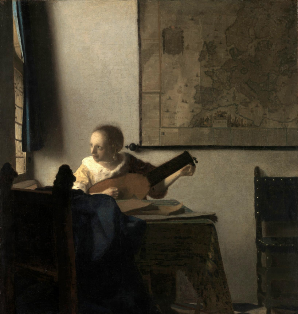 Johannes Vermeer, Woman with a Lute (ca. 1662–63). Collection of the Metropolitan Museum of Art, New York.