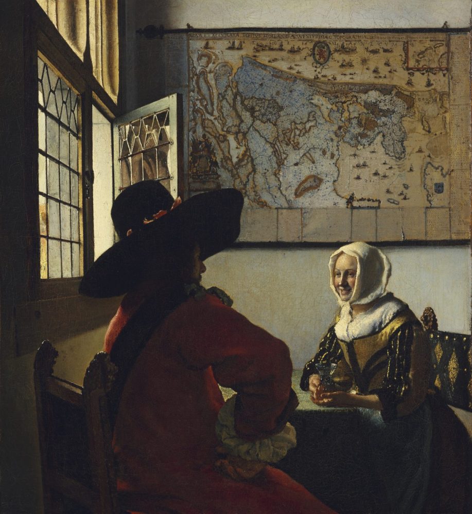 Johannes Vermeer, Officer and Laughing Girl (1657–58). Collection of the Frick Collection, New York. Photo by Joseph Coscia Jr.