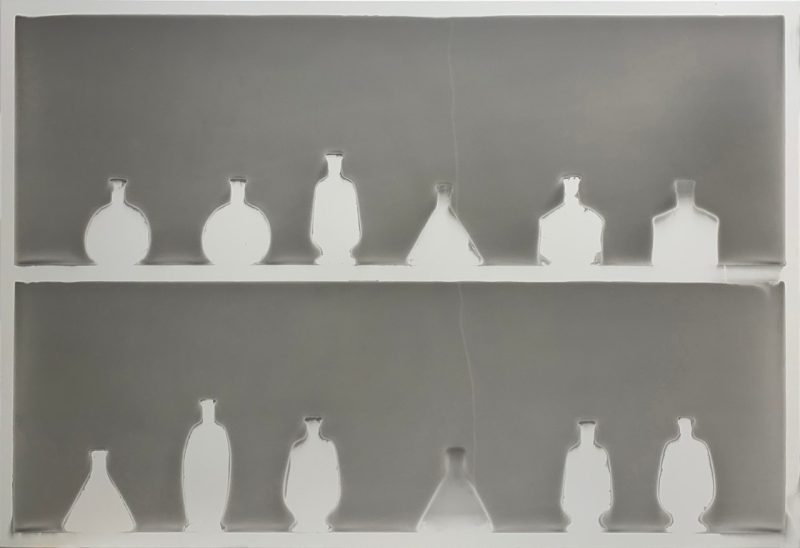 Claudio Parmiggiani, Senza titolo, 2019 | Fumo e fuliggine su tavola, cm 100x150