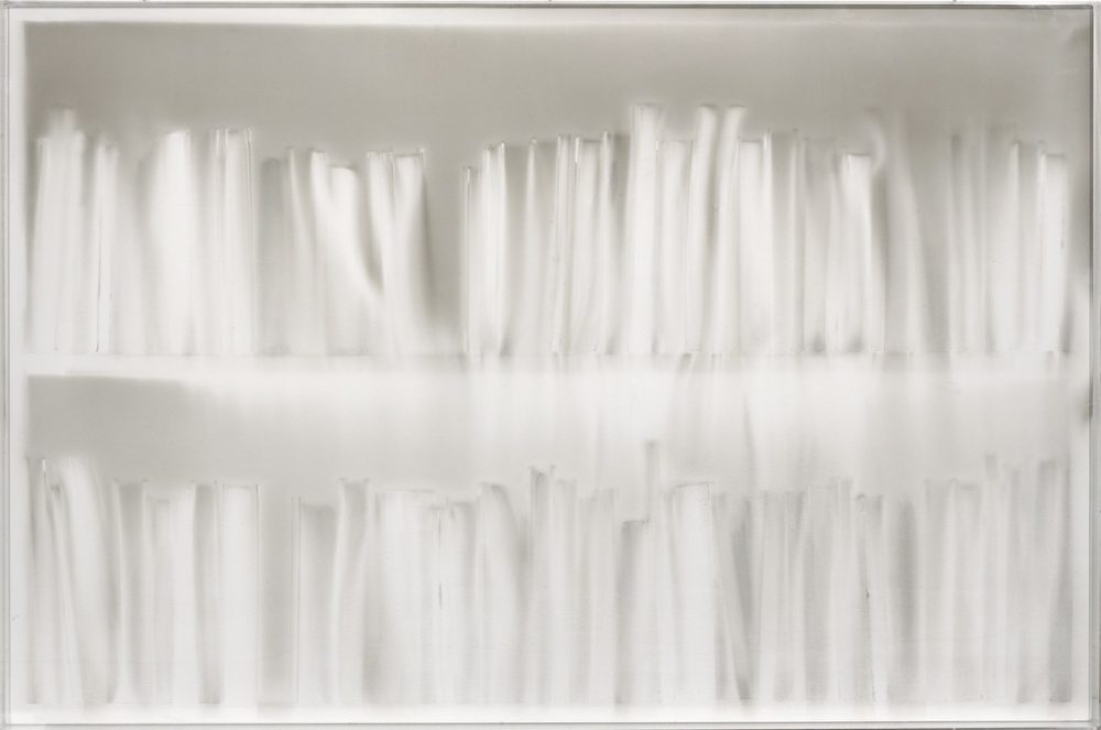 Claudio Parmiggiani, Senza titolo, 2019 | Fumo e fuliggine su tavola, cm 100x150 