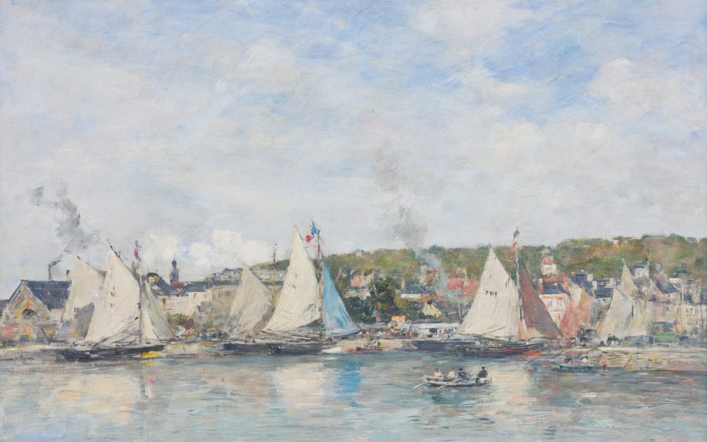 Eugène Louis Boudin, Il porto di Trouville, 1893, olio su tela, ©Johannesburg Art Gallery