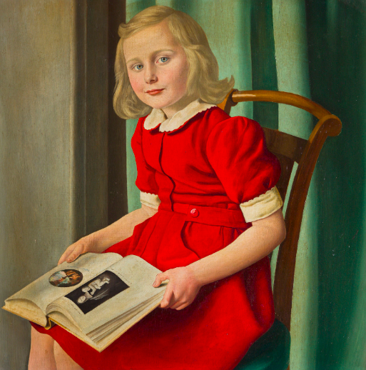 Bambina che legge, 1938. Fondazione Cavallini-Sgarbi, Ferrara