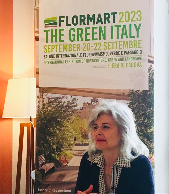 Gloria Oppici, project leader di Flormart durante la presentazione al Labirinto della Masone di Franco Maria Ricci