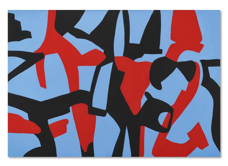 Lotto 57 Carla Accardi, "Inversamente al senso" 2011, pittura vinilica su tela, cm 110x160. Firmato, titolato e datato 2011 al retro. Stima € 80.000 - 100.000