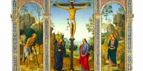 La Crocifissione con la Vergine, San Giovanni, San Girolamo e Santa Maria Maddalena, Perugino. National Gallery di Washington