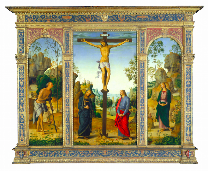 La Crocifissione con la Vergine, San Giovanni, San Girolamo e Santa Maria Maddalena, Perugino. National Gallery di Washington