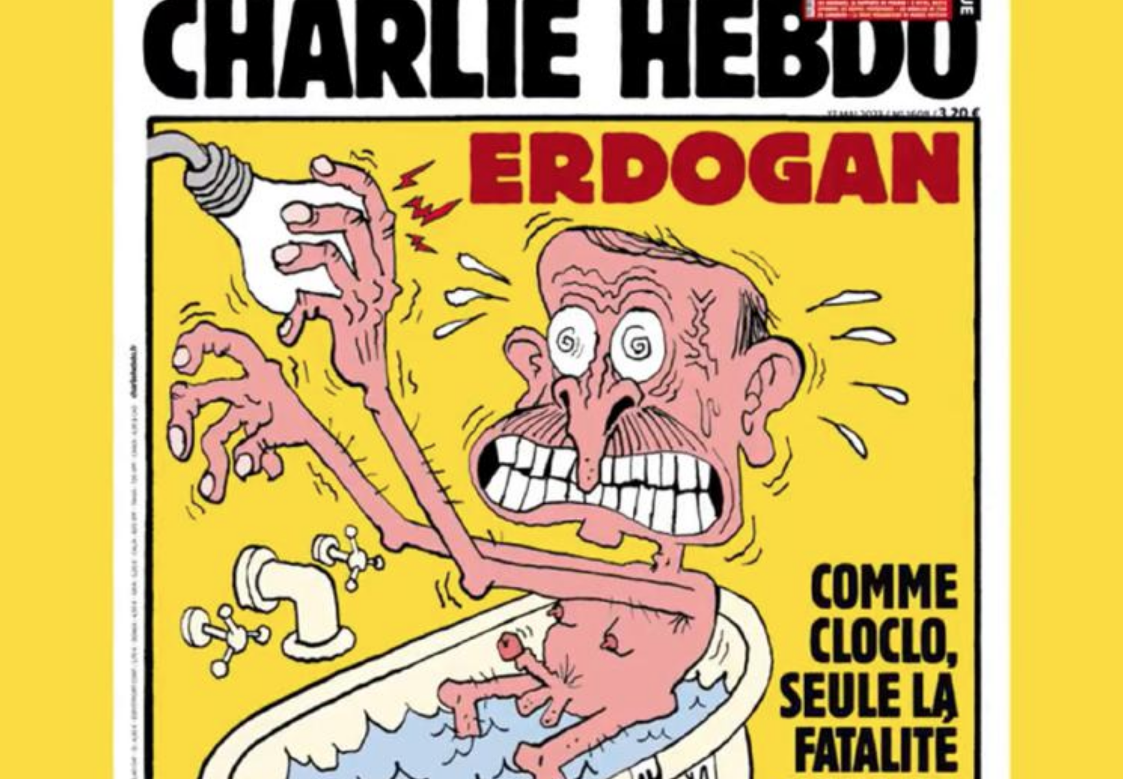 Charlie Hebdo colpisce ancora. Ecco la vignetta “eretica” contro Erdogan