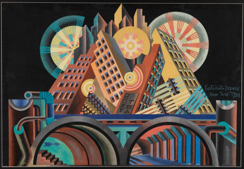 Fortunato Depero, Gratticieli e tunnel, 1930. Foto di Eccher Nicola