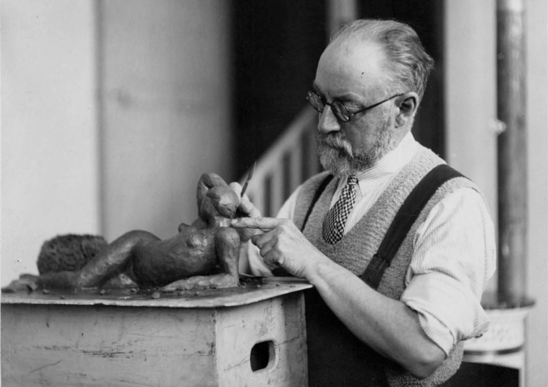 Matisse travaillant au Nu couché II , Nice, 1927, Photographie Marc Lenoir Photo © Archives Henri Matisse © Succession H. Matisse, by SIAE 2023 (particolare)