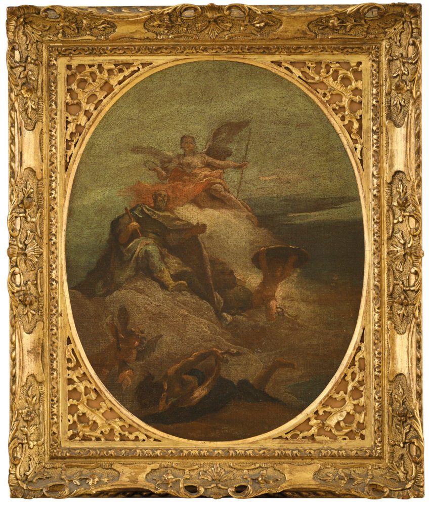 GIOVANNI BATTISTA TIEPOLO [Venezia 1696 - Madrid 1770] L'Apoteosi di Orazio Porto, 1755-60.