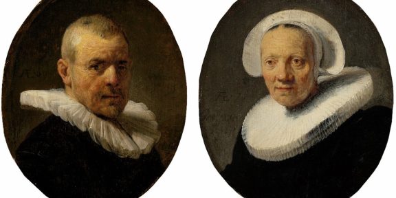 Rembrandt Harmensz. Van Rijn (Leiden 1606-1669 Amsterdam) Portrait of Jan Willemsz. van der Pluym (1565-1644) and Portrait of Jaapgen Carels (1565-1640) 7.7/8 x 6.1/2 in. (19.9 x 16.5 cm.) Estimate: £5,000,000-8,000,000