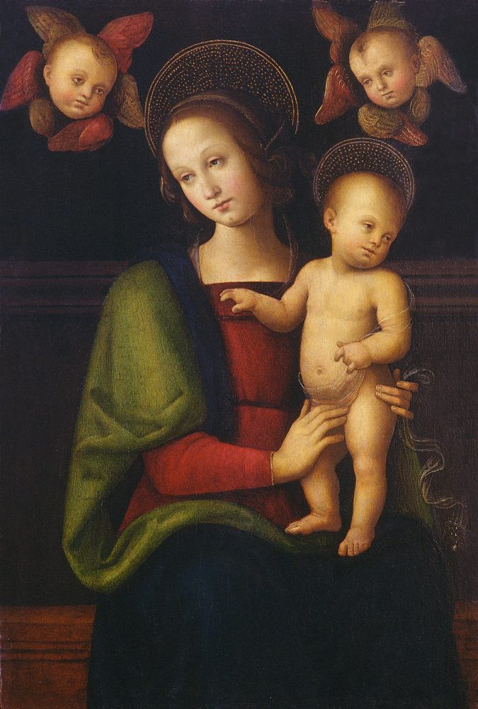 Pietro Vannucci detto il Perugino_Madonna col Bambino e due cherubini_Collezioni Fondazione Perugia