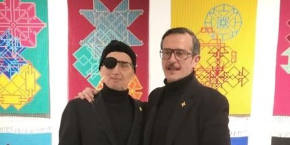 Aldo Grazzi con Luca Massimo Barbero alla Galleria Marignana Arte