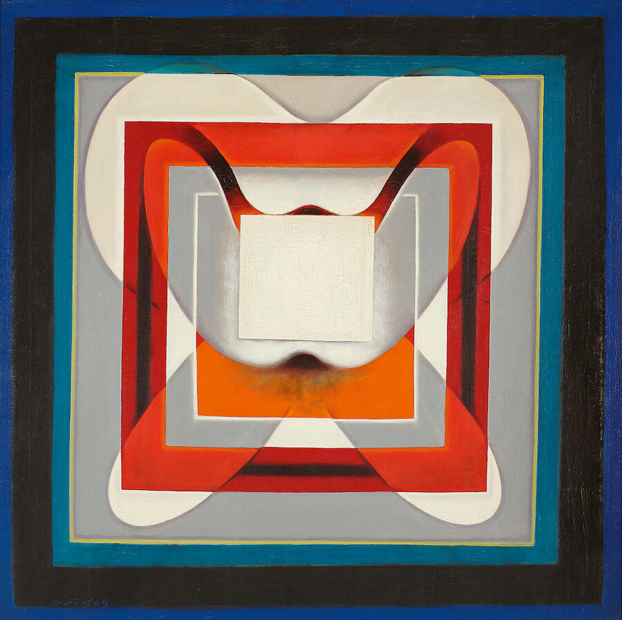 G.R. Santosh, Untitled, Oil on canvas, 1969, 36.0 x 36.0 in. / 91.4 x 91.4 cm. Courtesy of DAG