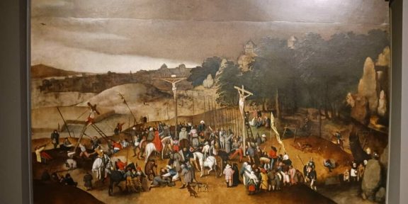 La Crocifissione di Castelnuovo Magra di Pieter Brueghel il Giovane esposta al Museo Lia
