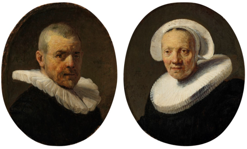 REMBRANDT HARMENZ. VAN RIJN (LEIDA 1606-1669 AMSTERDAM) Ritratto di Jan Willemsz. van der Pluym (c.1565-1644), al busto; e Ritratto di Jaapgen Carels (1565-1640), al busto Stima GBP 5.000.000 – GBP 8.000.000