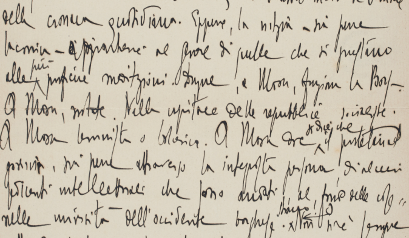 All’asta un sarcastico documento autografo di Mussolini sulla quotazione della lira alla Borsa di Mosca