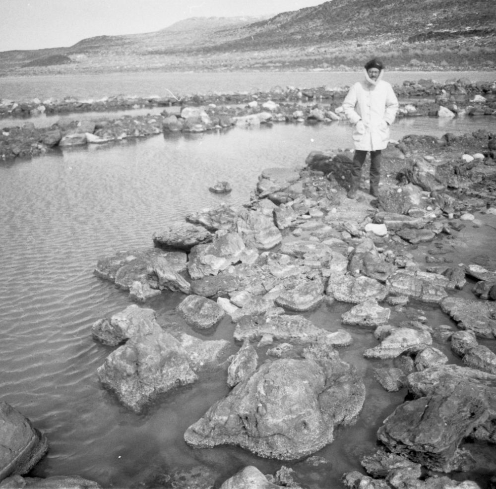 Robert Smithson, Spiral Jetty (1970) at Great Salt Lake, Utah. Photograph: Robert Smithson, 1970.