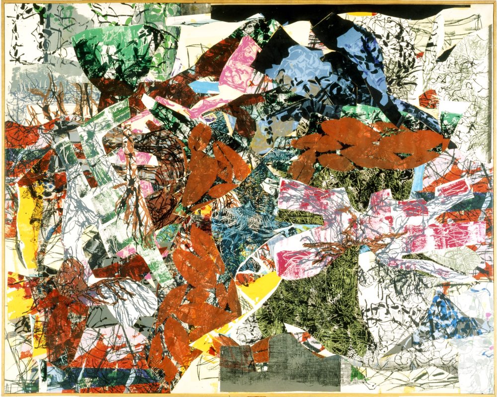 Jean-Paul-Riopelle-Grande-Chute-1967-Litho-collage-maroufle-sur-toile-collection-Jules-Maeght