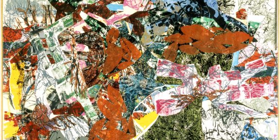 Jean-Paul-Riopelle-Grande-Chute-1967-Litho-collage-maroufle-sur-toile-collection-Jules-Maeght