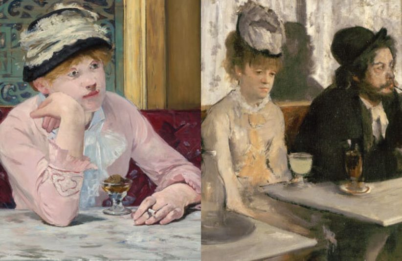Plum Brandy di Édouard Manet e In a Café (The Absinthe Drinker) di Edgar Degas