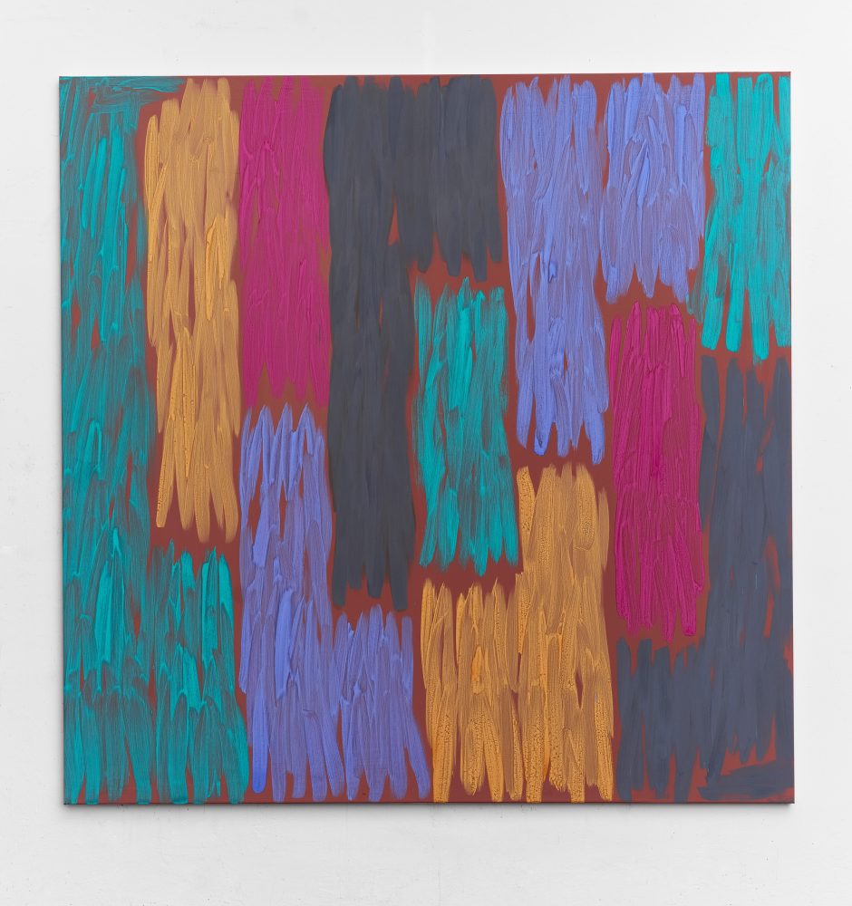 Emanuel Seitz, Untitled 7, Acrylic, Mangan Braun and pigment on canvas. 190 x 190 cm. Photo credit: Emanuel Seitz. Courtesy: Cadogan Gallery