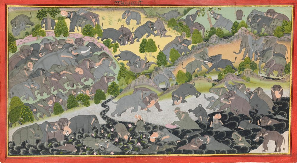 IN CELEBRATION OF ELEPHANTS MEWAR, RAJASTHAN, INDIA, CIRCA 1705-15 Estimate £60,000-80,000
