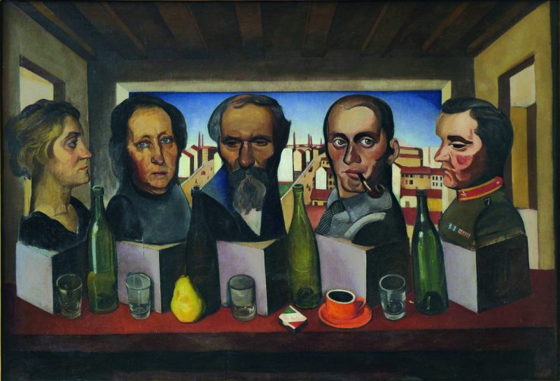 Achille Funi. Genealogia o La mia famiglia, 1918-19 Olio su tela, cm 103 x 147 Mart, Museo di arte contemporanea di Trento e Rovereto, Collezione VAF-Stiftung