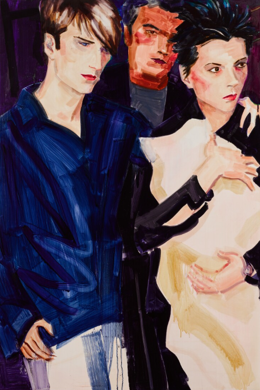Elizabeth Peyton, David, Victoria and Brookyln, oil on canvas, 1999, estimate £1.2-1.8m 