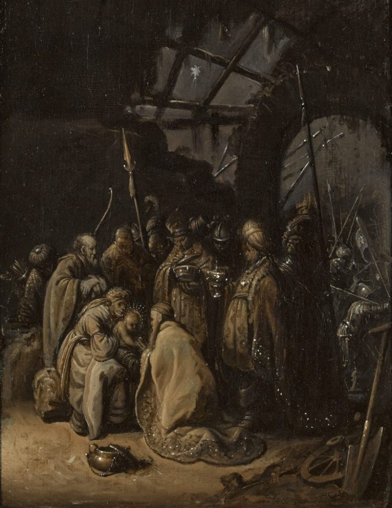 Rembrandt. The Adoration of The Kings (ca. 1628). Photo courtesy of Sotheby's.