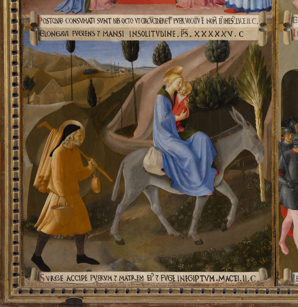 Beato Angelico, Annunciazione, particolare del primo pannello dell’Armadio degli Argenti. Firenze, Museo di San Marco