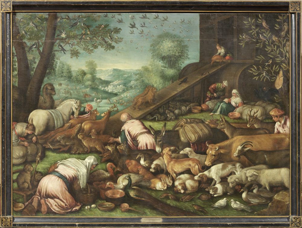  Jacopo Bassano (studio di), Ingresso degli animali nell’arca di Noè, olio su tela, cm 130x177
