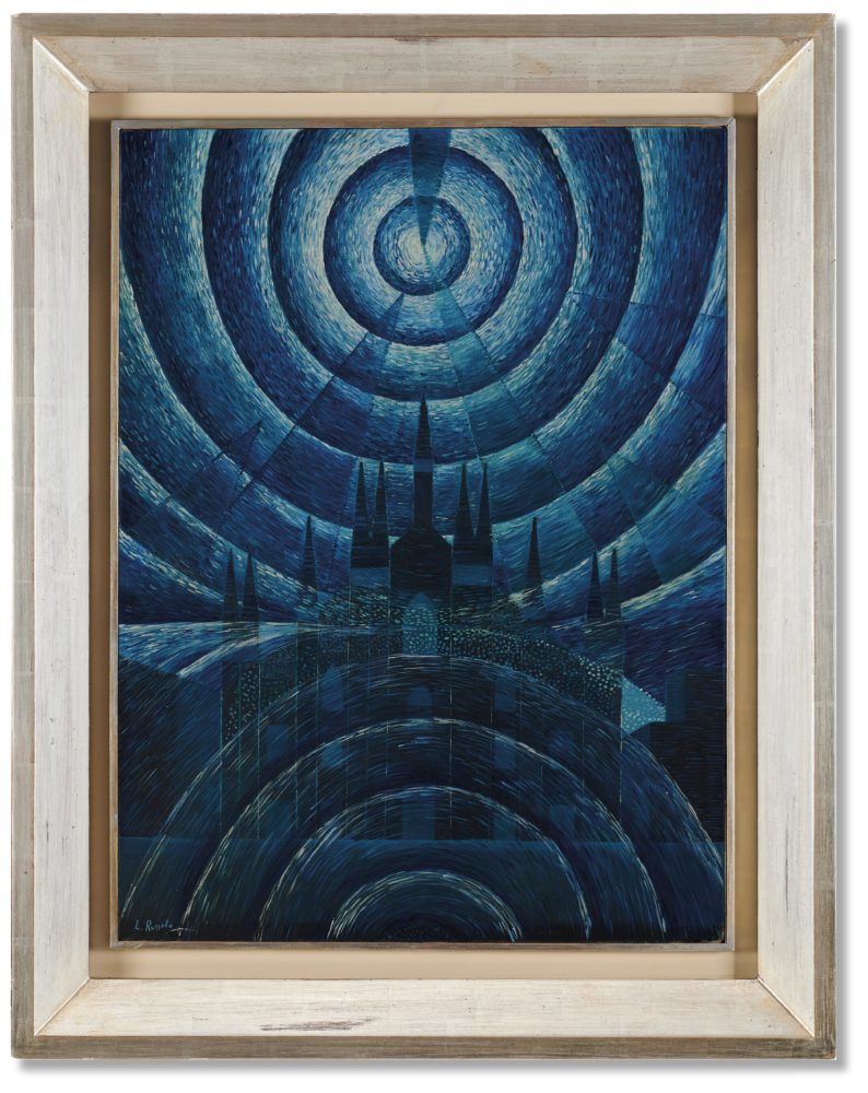 Lotto 3 Luigi Russolo, "Il Duomo" 1929, olio su tela, cm 81x61. Firmato in basso a sinistra. Firmato, titolato e datato '29 al retro. Stima € 15.000 - 20.000